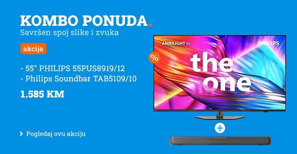55 inch PHILIPS 55PUS8919/12 + Philips Soundbar TAB5109/10 kombo ponuda