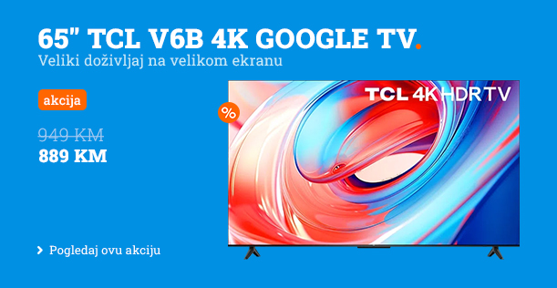 65 inch TCL V6B 4K - Google TV- Akcija