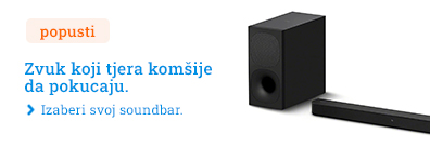 Zvuk koji tjera komšije da pokucaju. Izaberi svoj soundbar.