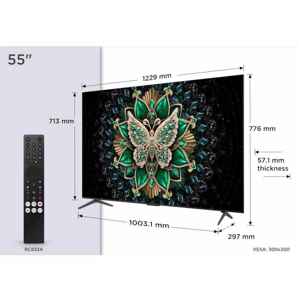 55" TCL C6K 4K QD-Mini LED TV