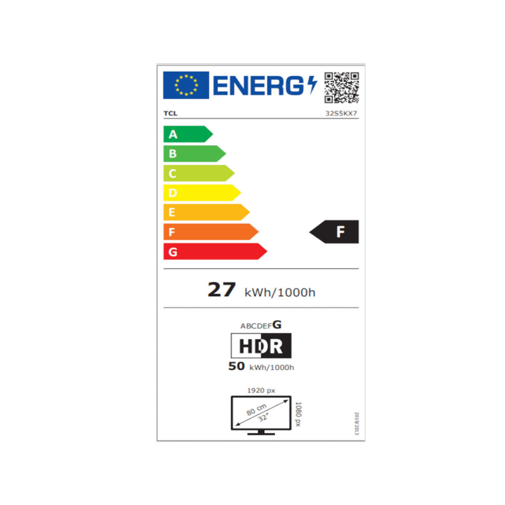 TCL 32"S5K FHD QLED TV60 Hz HDR 10 Android TV;Dolby Digital Plus