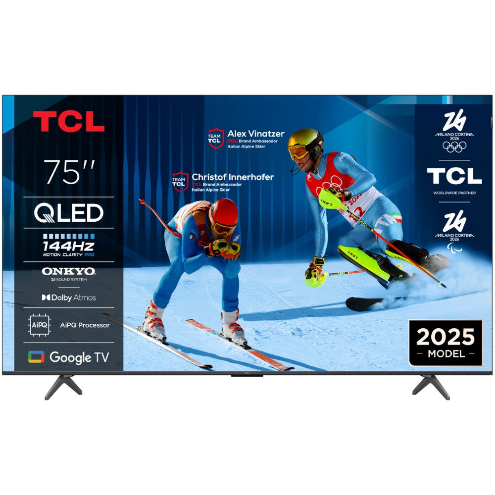 75" TCL 4K QLED TV 144Hz Google TV