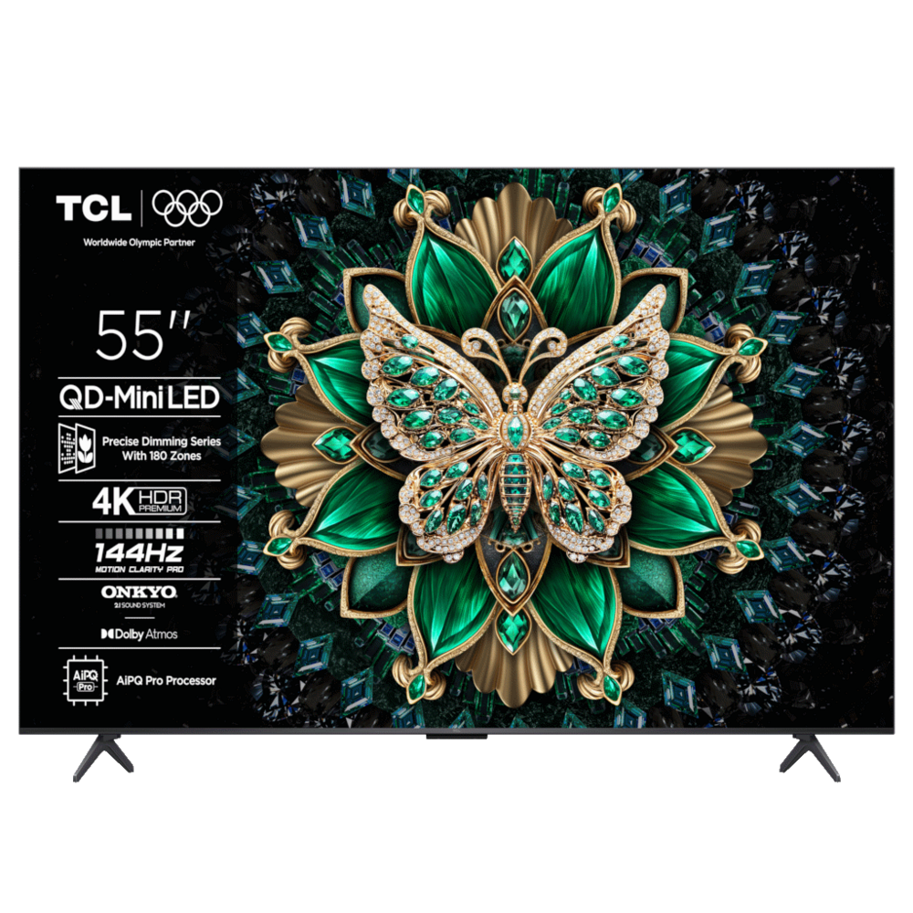 TCL 55"C6K 4K QD-Mini LED TV144Hz Google TV; Game Master;Dolby Atmos; Onkyo 2.1; HDR Premium;