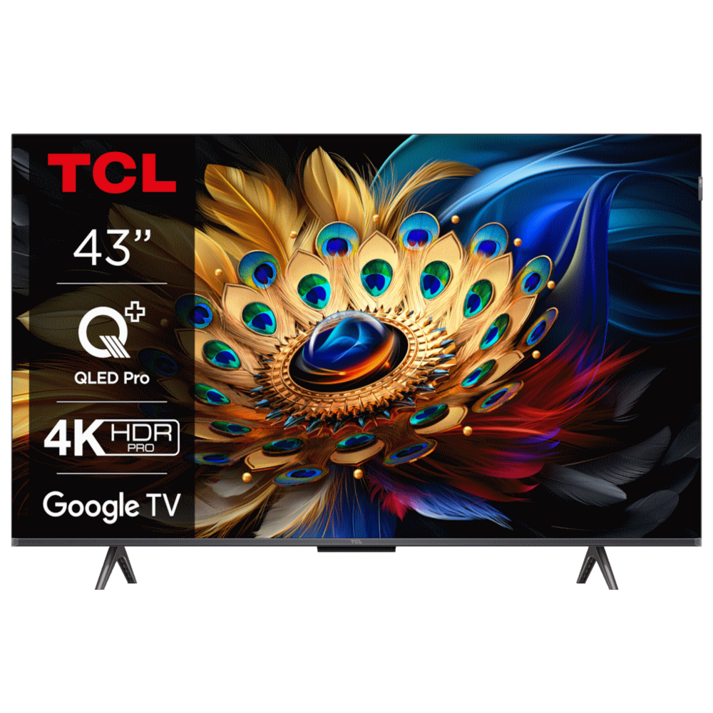TCL 43"C655 4K QLED TVMotion Clarity 120HZ Google TVHDMI 2.1; 2.0 ONKYO Dolby Atmos