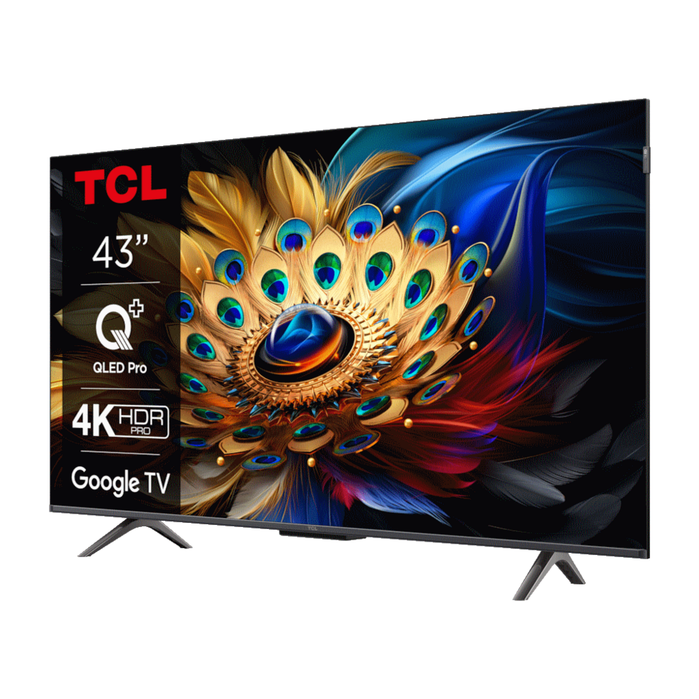TCL 43"C655 4K QLED TVMotion Clarity 120HZ Google TVHDMI 2.1; 2.0 ONKYO Dolby Atmos