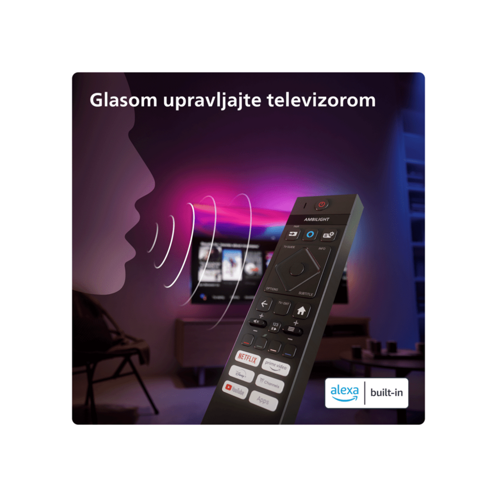 Philips 85"PML9019 4K Titan OSAmbilight s 3 strane; MiniLED;P5 picture engine 120 Hz; HDMI 2.1