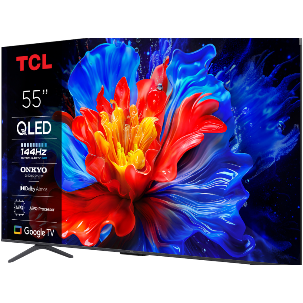 TCL 55"P8K 4K QLED TV 144HzGoogle TV; Motion Clarity Pro;Game Master; Onkyo 2.1;