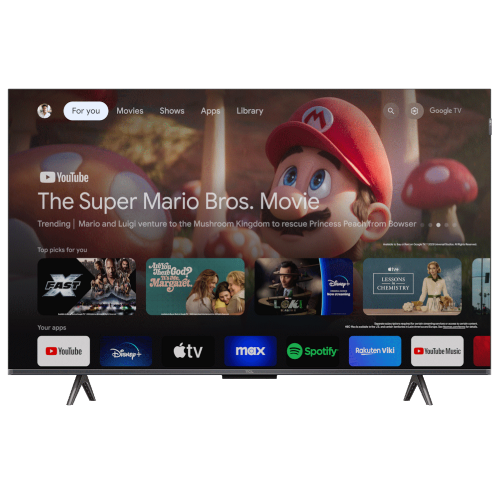 TCL 43"C655 4K QLED TVMotion Clarity 120HZ Google TVHDMI 2.1; 2.0 ONKYO Dolby Atmos