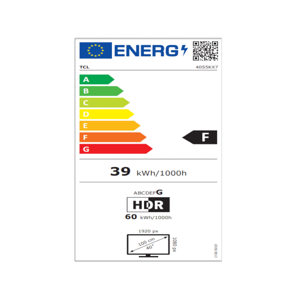 TCL 40"S5K FHD QLED TV60 Hz HDR 10 Android TV;Dolby Digital Plus