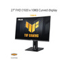 Asus TUF Gaming VG27VQMzakrivljeni gaming monitor,27", FHD,240 Hz, VA,HDMI, DP