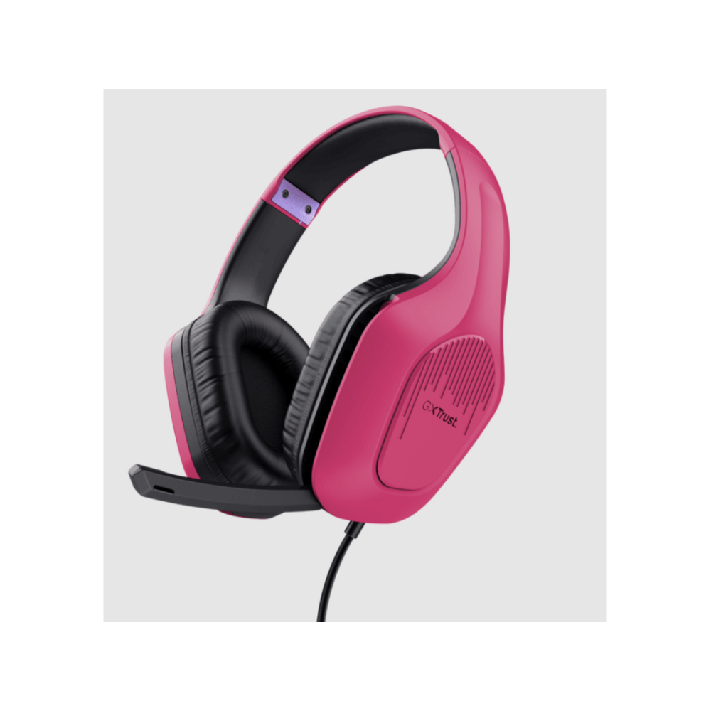 Trust GXT 415P Zirox gamingslušalice, žičane, pink, 200cm kabl, 3.5 mm, over-ear, mikrofon