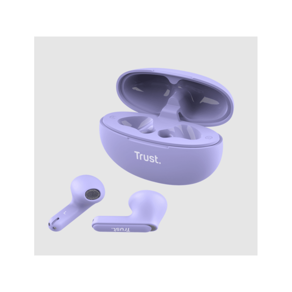 Trust Yavi wireless bluetoothENC slušalice, ljubičaste