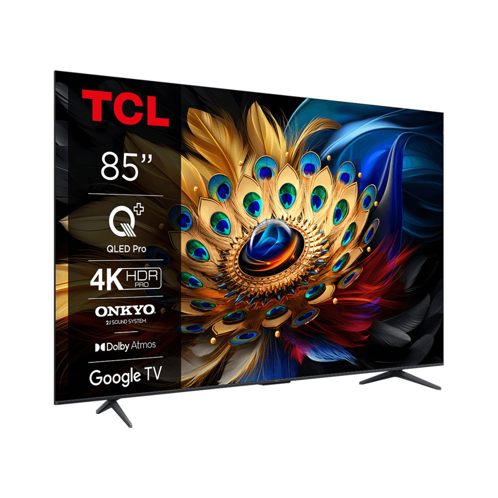 TCL 85"C655 4K QLED TVGoogle TV; QLED pro; 120HZMotion clarity pro; HDMI 2.1; 2.1 ONKYO