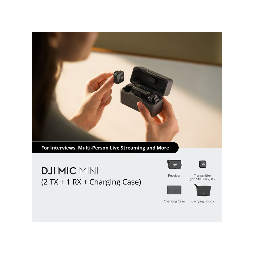 DJI Mic Mini (2 TX + 1 RX+ Charging Case)