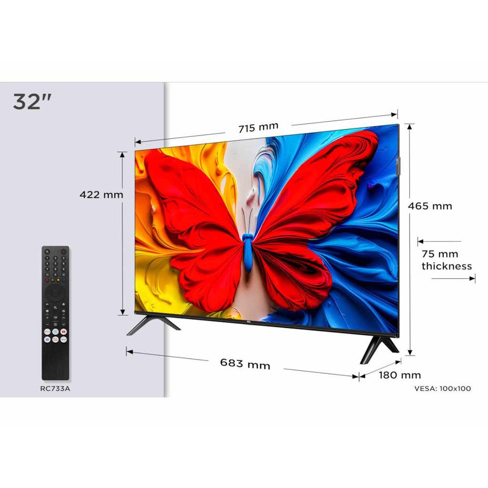 TCL 32"S5K FHD QLED TV60 Hz HDR 10 Android TV;Dolby Digital Plus