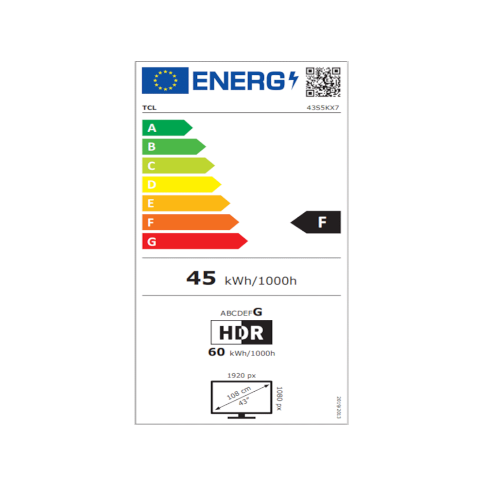 TCL 43"S5K FHD QLED TV60 Hz HDR 10 Android TV;Dolby Digital Plus