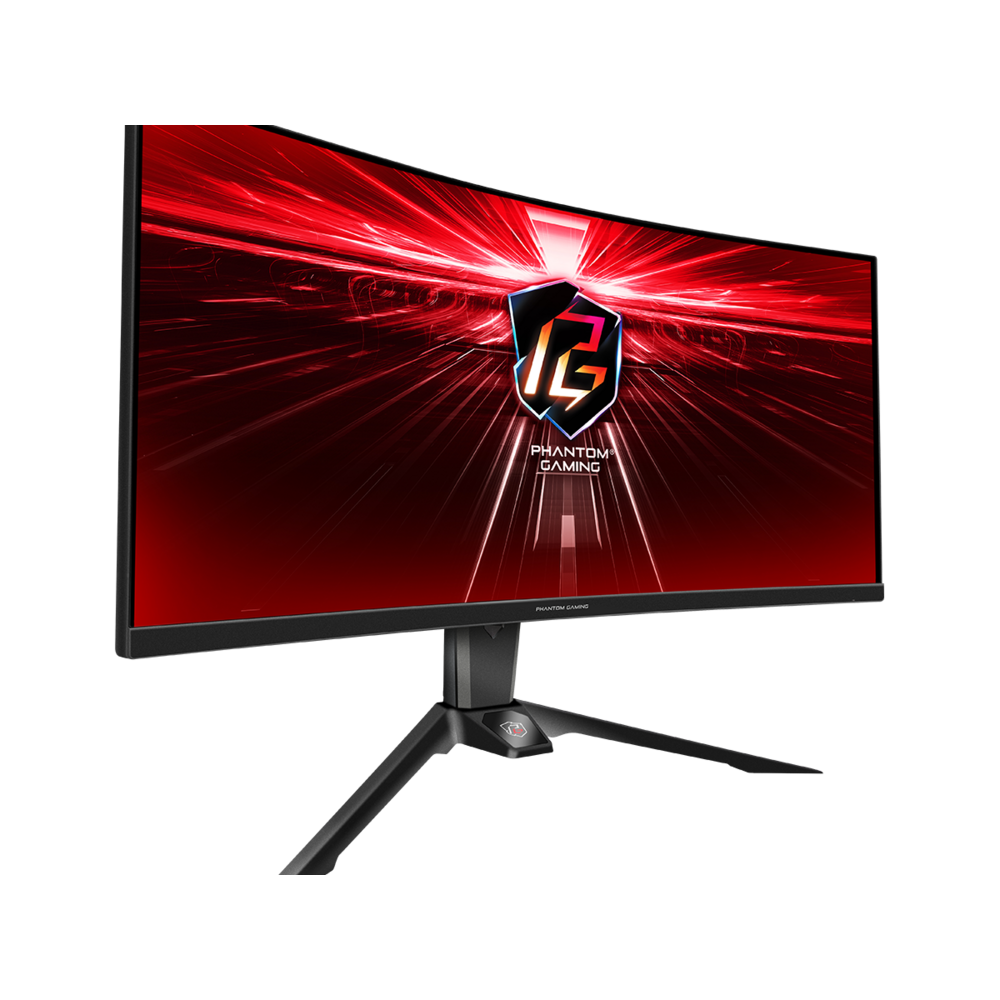 ASROCK MONITOR PG34WQ15R2B 34"CURVED GAMING;WQHD;165Hz;1ms;2xHDMI,DP;Speaker,High,Swivel,Tilt,WiFi