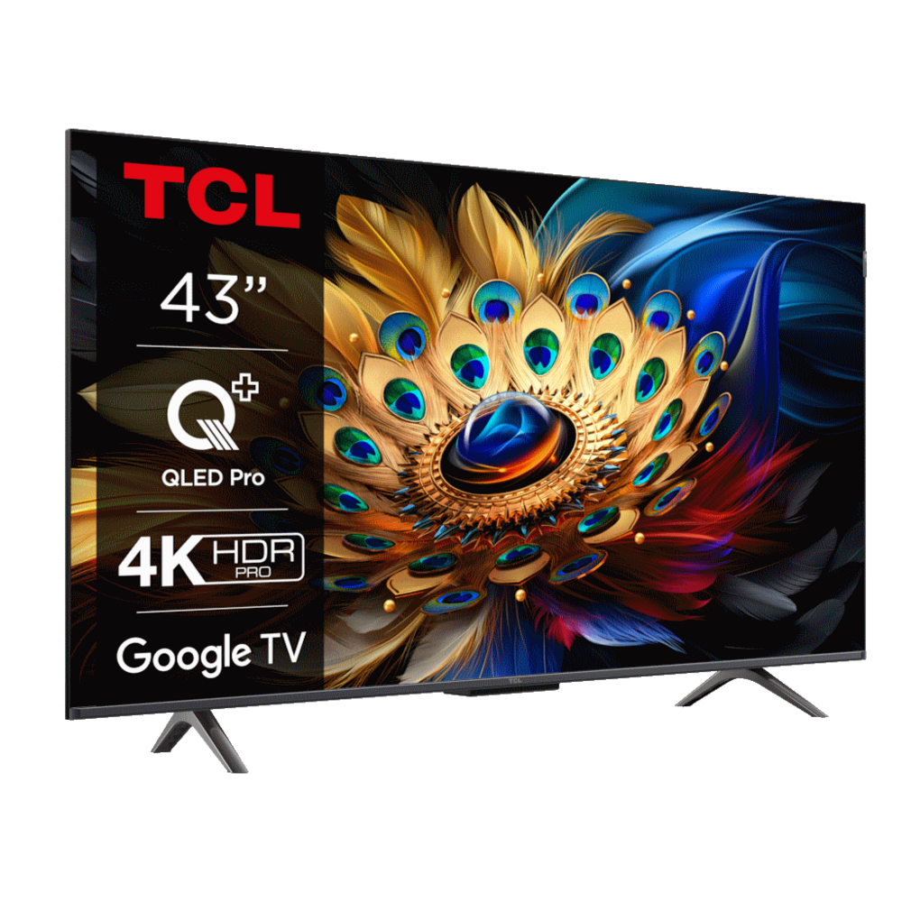 TCL 43"C655 4K QLED TVMotion Clarity 120HZ Google TVHDMI 2.1; 2.0 ONKYO Dolby Atmos